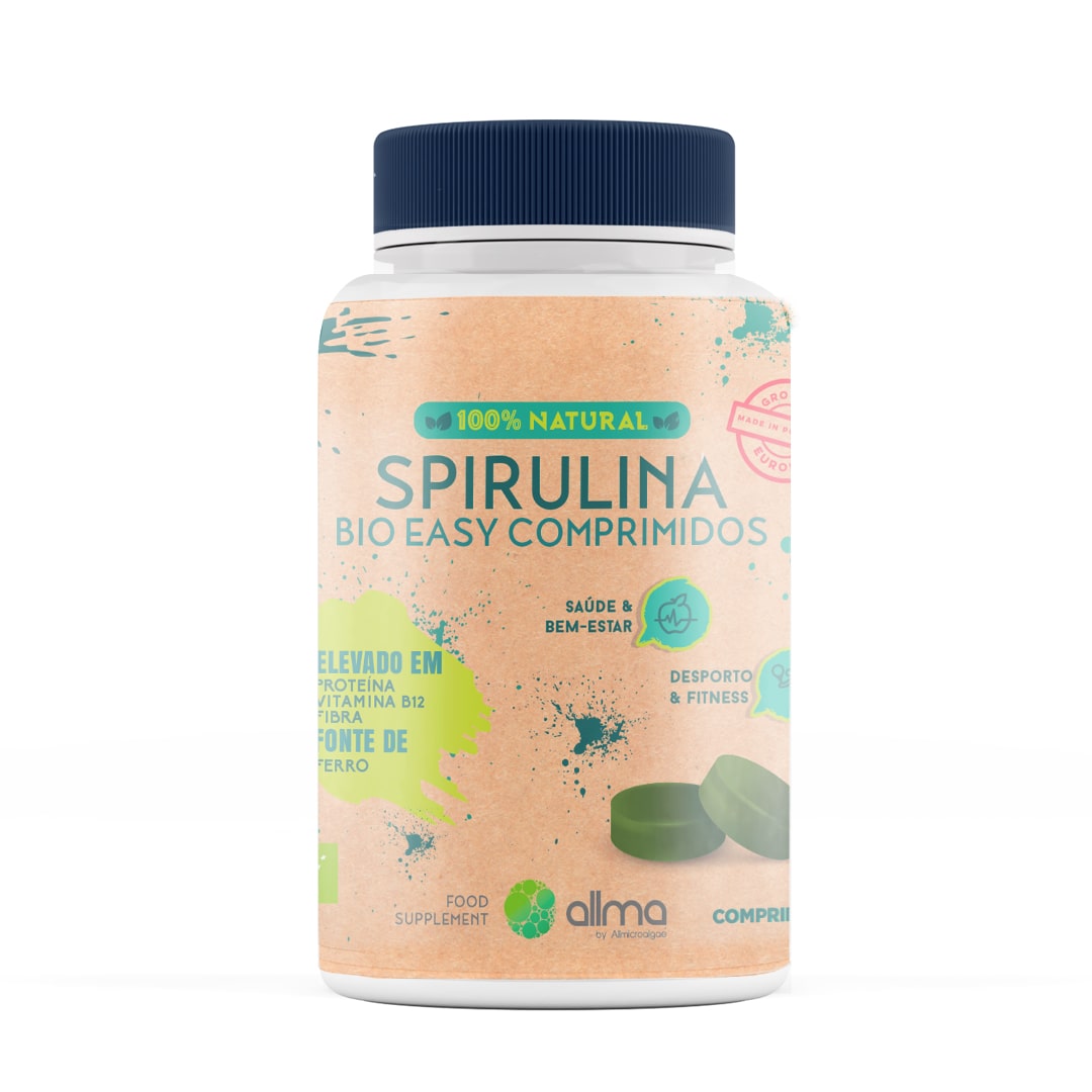 Alga Espirulina Ecológica en Comprimidos de 500mg (500 Tabletas). Orgánica,  Natural y Pura, Ficocianina 17%. Cultivada en India en Tamil Nadu. Apto
